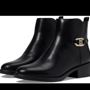 Tommy Hilfiger Imiera Womens Ankle Boots Black 001 Faux Leather Size 10M
